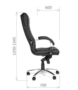 Офисное кресло CHAIRMAN 480 Экокожа премиум черная в Мурманске - предосмотр 2